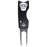 Texas Christian Horned Frogs Spring Action Divot Tool W/ Ball Marker - NCAA College Athletics