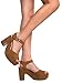 Women's Platform Ankle Strap Sandal - Chunky Open Peep Toe Shoe - Trendy Casual Block Heel - Comfortable Walking Heel
