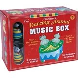 Boxed wooden clockwork dancing frog music box musical box