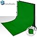 LimoStudio 10' x 8.5' Background Stand Backdrop Support System Kit + 6' x 9' 100% Cotton Green Chroma Key Muslin Backdrop Background + FREE 6' x 9' Green Muslin Protector Photo Portrait Studio, AGG271