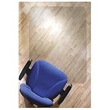 Cleartex UltiMat Polycarbonate Smooth Back Chair Mat for Hard Floors, Clear, 60 x 48 Inches (1215219ER)
