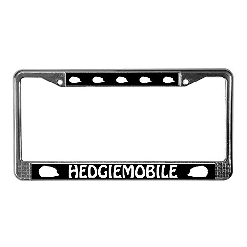 CafePress - Hedgiemobile (Hedgehog) License Plate Frame - Chrome License Plate Frame, License Tag Holder