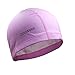 Poqswim Swim Cap with PU Coat Swim Cap (Pink)