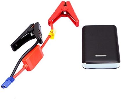 Car Jump Starter 300A Peak Current Portable Power Bank with 8000mAh Capacity 4.7L and lower displacements (Advanced Safety Protection and Built-In LED Flashlight, 1A & 2A iSmart USB Charging Ports)