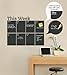A4 Chalkboard Weekly Planner Wall Sticker Calendar Sheets Personal Memo W/1pc Chalk (8-pack)