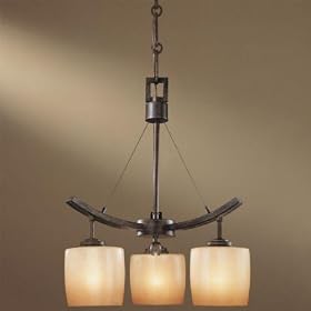Minka 1185-357 Raiden 3 Light Chandelier, Iron Oxide by Minka