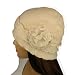 Super Soft Angora Classic Flower Ruffle Laciness Knitted Beanie Cap Hat - Various Colors