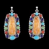 Handmade Sterling Silver Multistone Earrings, #1863