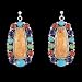 Handmade Sterling Silver Multistone Earrings, #1863