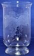 Individually Hand Etched Grapes Glass Candle Shade 8"H Set of Two