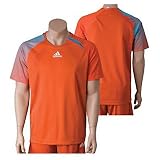 Mens Adidas Edge Theme Polo - Lava/Shade Orange/White