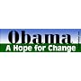 Obama A Hope For Change - 2008 Presidential Election Bumper Stickers (Medium 10x2.8 in.)