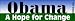Obama A Hope For Change - 2008 Presidential Election Bumper Stickers (Medium)