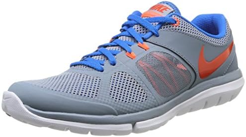 Men's Nike Flex Run 2014 Running Shoes (10.5, MGNT GRY / TM ORNG-PHT BL-HYPR C)