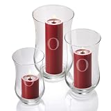 Engraved Adena Glass Hurricane of 12