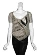 AVIU Unique L/S Shawl Sweater Top in Beige