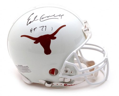 Earl Campbell Texas Longhorns Autographed Full Size Replica Helmet with Heisman Trophy 1977 Inscription