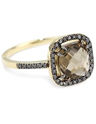 Kalan by Suzanne Kalan Smoky Quartz Cushion-Cut Ring
