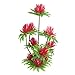 Jardin Plastic Simulated Water Lily Lotus Plant Aquarium Ornament, 10-Inch, Red