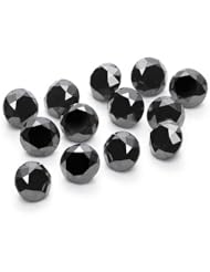 1.00-1.06 Cts of 2.60 mm AAA Round Fancy Black Diamond (13 pcs) Loose Diamonds