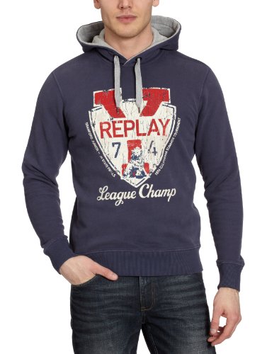 Replay Herren Sweatshirt M3053 .000.20770, Gr. 52 (XL), Blau (sapphire 974) Preisvergleich