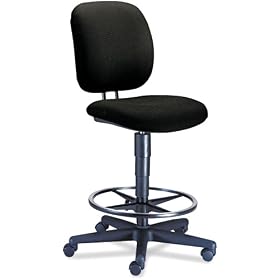 Click here to buy HON 5905AB10T Comfortask Task Swivel Stool, Black by HON.