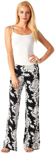 Popana Damask Palazzo Pants - Made In USA