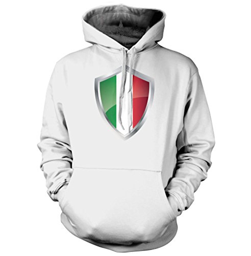 net-shirts ITALIA WAPPEN Hoodie, Größe M, weiss