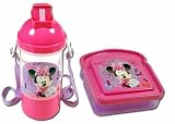 Disney Minnie Mouse Pink Lunch Set (Sandwich Box & Rock N Sip Drink Bottle)