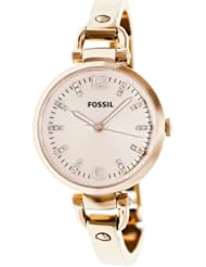 Fossil Georgia Three Hand Stainless Steel Watch - Rose Es3367