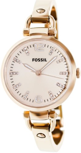 Fossil Georgia Three Hand Stainless Steel Watch - Rose Es3367