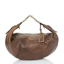 Prada Cammello Brown Cervo Tamponato Hobo