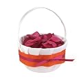 Jean M. Flower Girl Basket- Fuchsia/ Orange