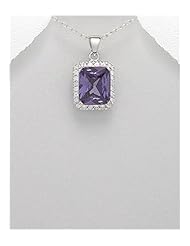 CZ Pendant Necklace In 92.5 Sterling Silver