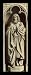 Hubert van Eyck (Ghent altar altar of the Mystic Lamb, left outer wing, inner bottom scene: St. John the Baptist, Skulpturimmitation) Framed Art Poster Print - 11 X 17