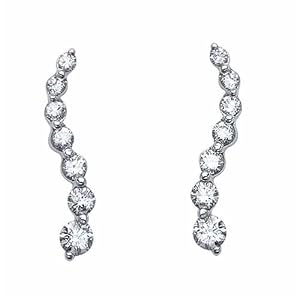 0.25Ct Diamond Seven Wavy Journey Earrings