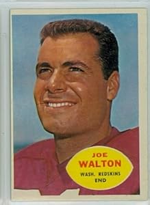 1960 Topps FB 127 Joe Walton Redskins Very Good to Excellent ROOKIE