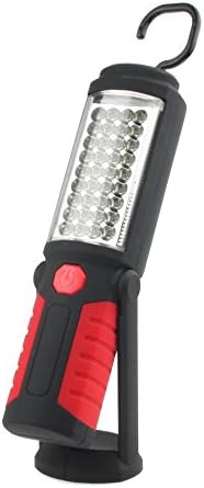 ECAREE WLF142LERE Powerful 36 - LED Work Light and 5 - LED Flashlight (Color: Red + Black), with Magnet Adjustable Stand &amp; Hanging Hook