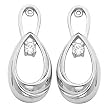 14K White Gold Diamond Earring Jackets - 0.16 Ct.