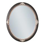 01045 - Imperial Oval Black Crackle Mirror