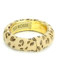 Ted Rossi Small Embossed Leather Multi-Colored Bangle Bracelet