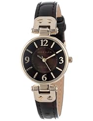 Anne Klein Womens AK/1352BMTO  Gold-Tone Tortoise Pattern Strap Watch