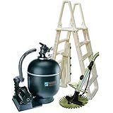 Premium Above-Ground Pool 21in Sand Filter System and Equipment Package for 30ft Round Pools