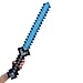 8 Bit Pixelated Foam Blue Weapon Toy 30