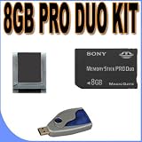 Sony 8GB Pro Duo Memory Stick BigVALUEInc Accessory Saver Bundle for Sony Cameras