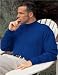 Premium Quality Men's Alumnus Interlock Mock Turtleneck Shirt - Royal