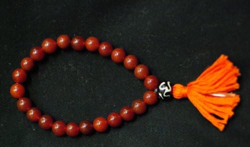 Mini Intention Mala Bracelet Carnelian Beads