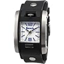 Bench Mens Watch BC0367SLWH with White Dial and Black Strap