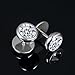 Unisex Men Women Plugs Piercings Stainless Steel Round Arrow Cubic Zirconia Illusion Tunnel Earrings Screw Back Punk Rock Style (2 pair of silver & black)