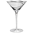 Luigi Bormioli Black Swirl Martini Glasses Set of 4